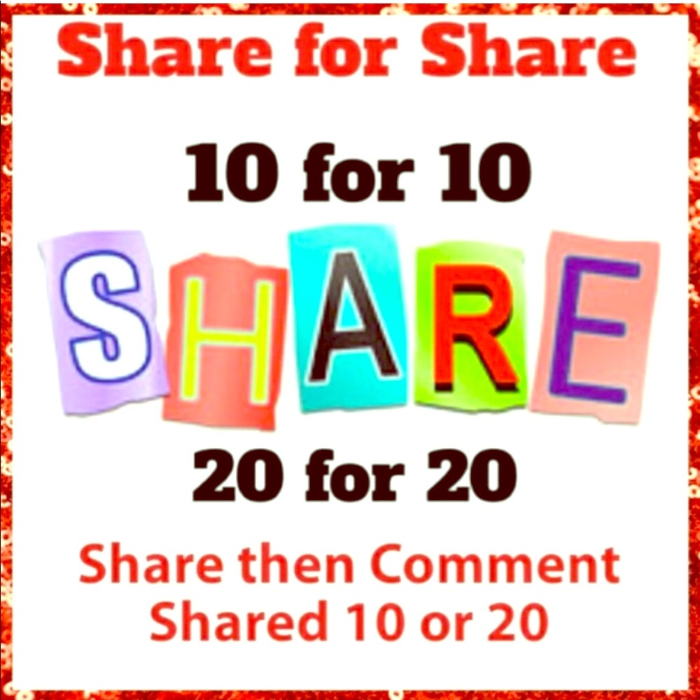 SHARE my items for sale and I’ll do the same for u